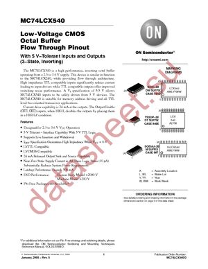 MC74LCX540DT datasheet  